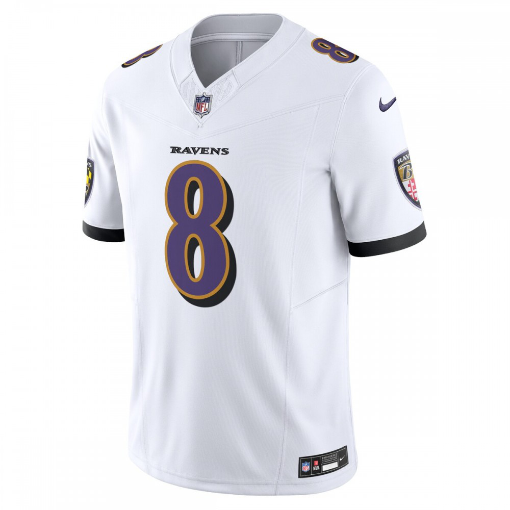 Lamar Jackson Baltimore Ravens Nike Vapor F.U.S.E. Limited Jersey - White-GridironStore
